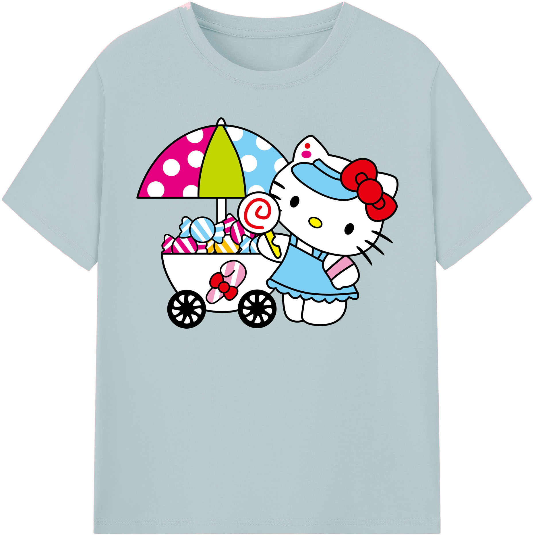 （画像用） Hello Kitty ハローキティ 綿100％半袖Tシャツ（フロントプリント）